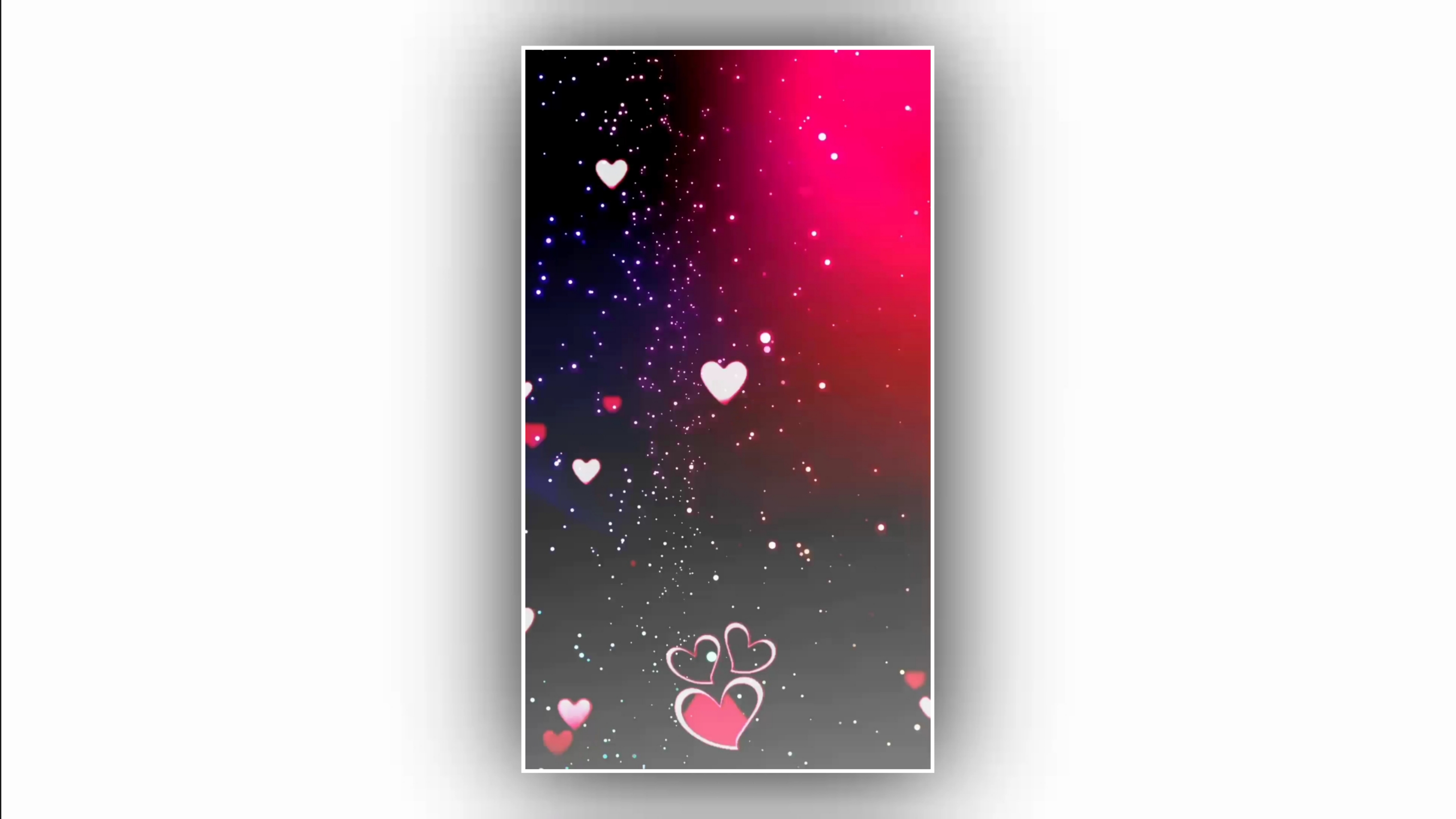 New heart animation video effect free black screen template