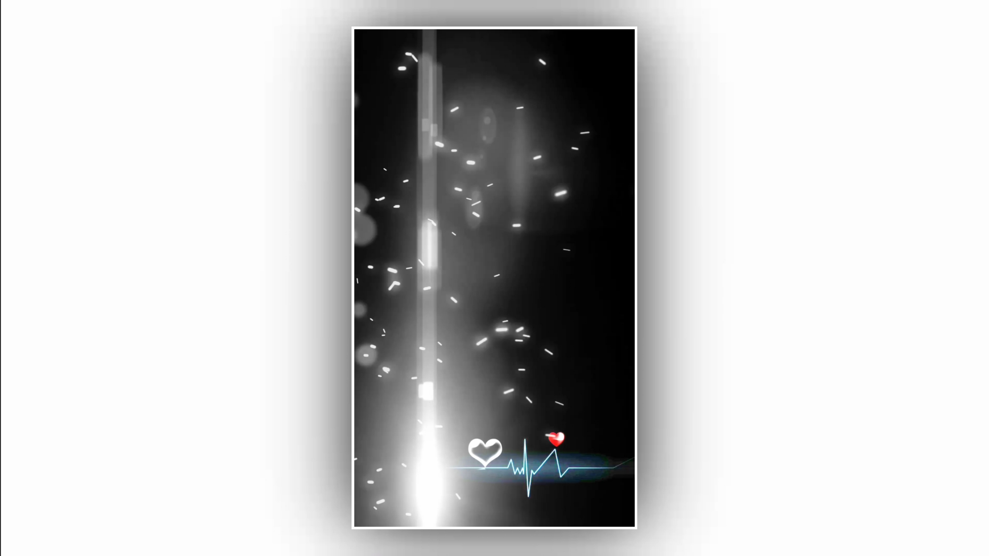 Trending light effect black screen template Video heart