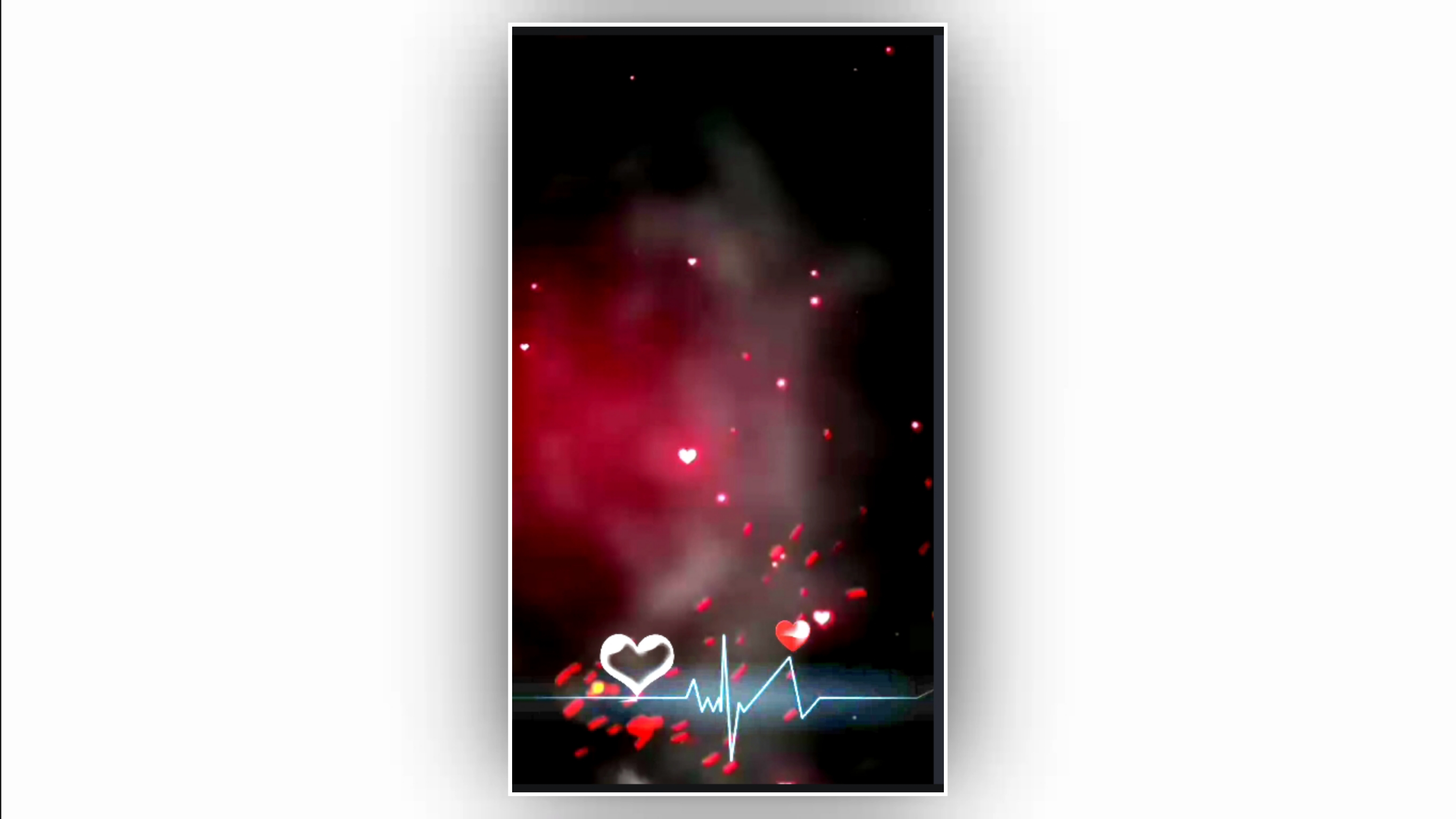 New glow effect full screen heart template free Avee Player