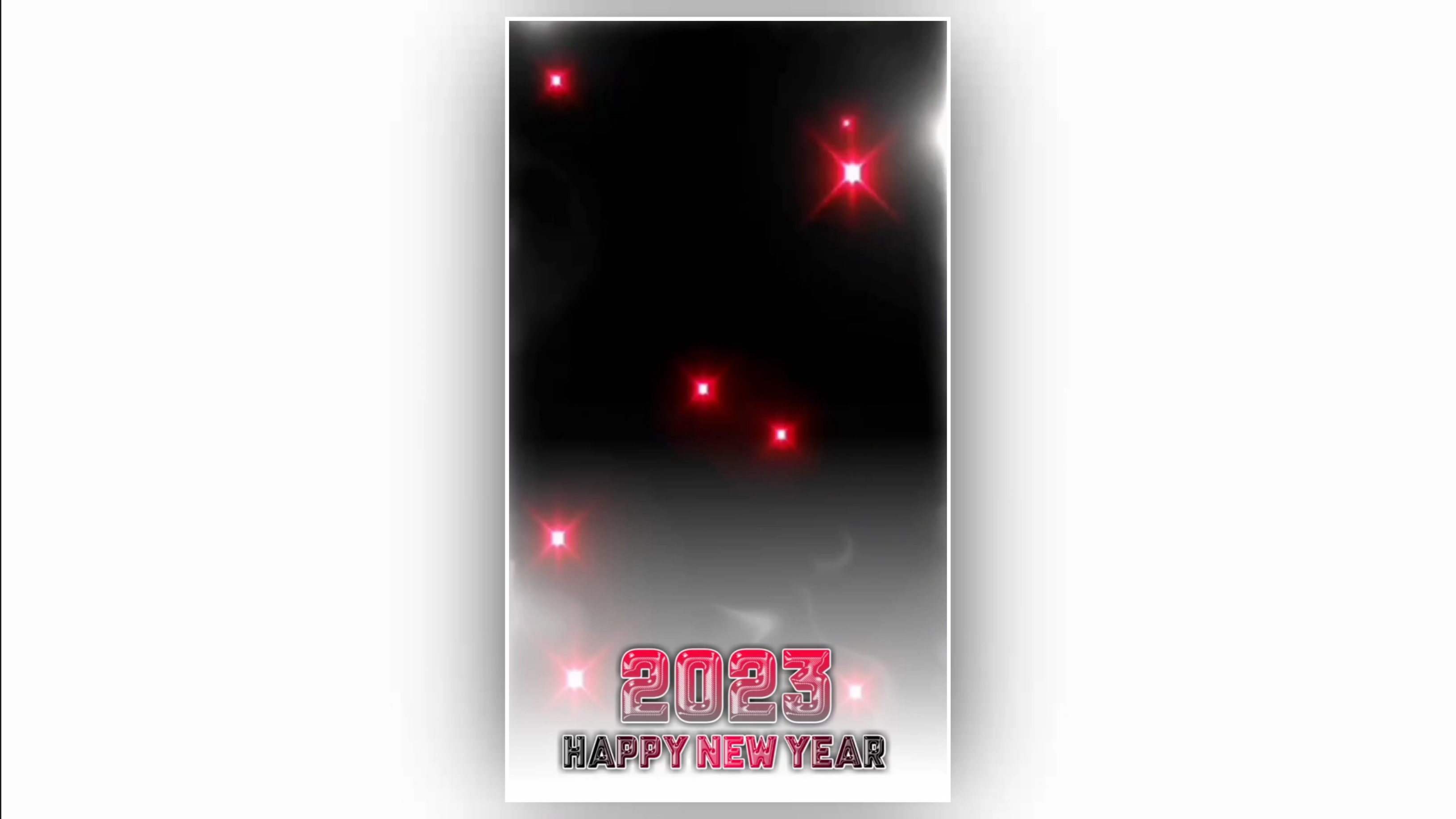 Lights effect happy New Year video black screen template