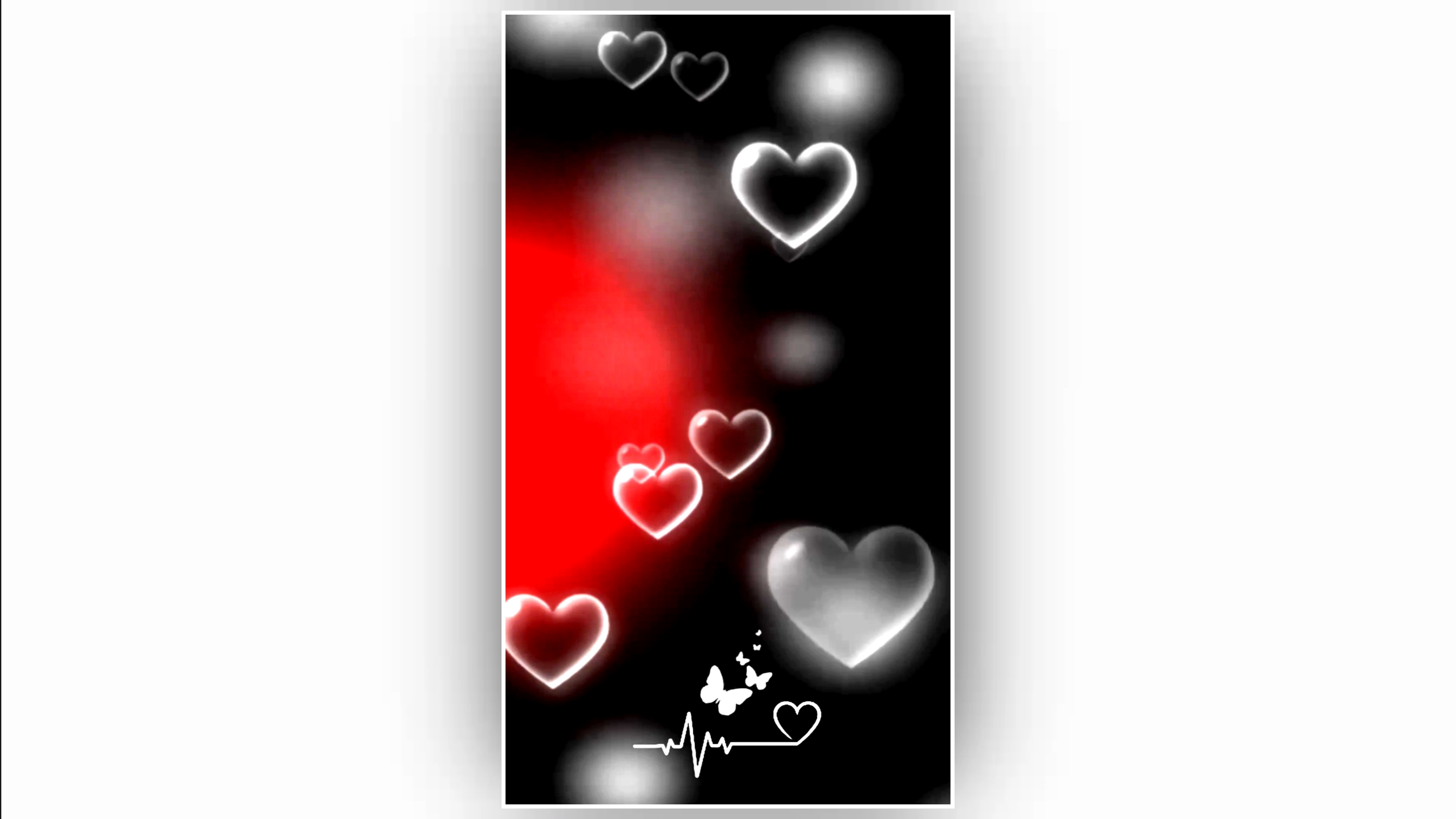 Heart Love black screen template Download background video