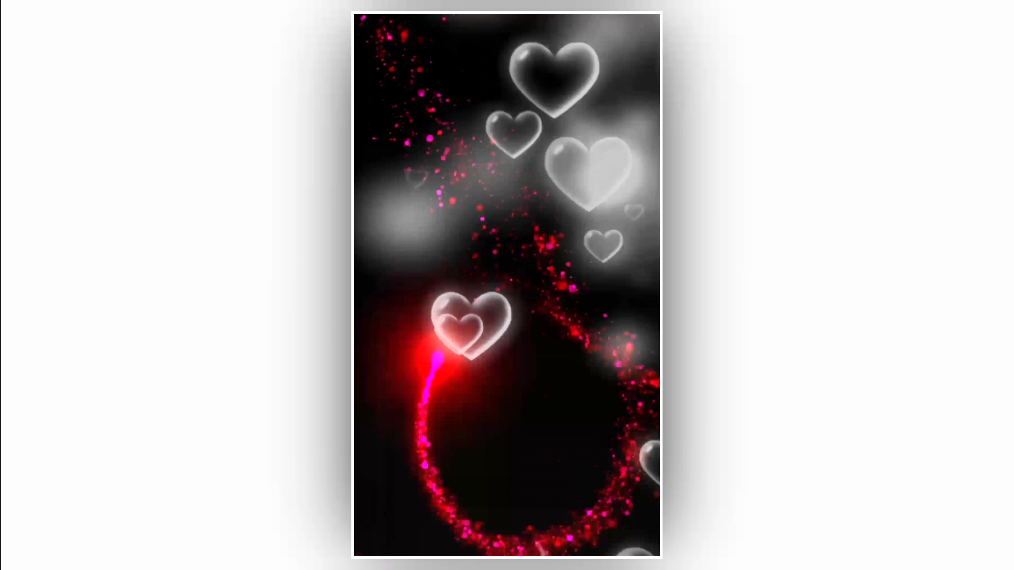 Kinemaster heart particle background black screen video