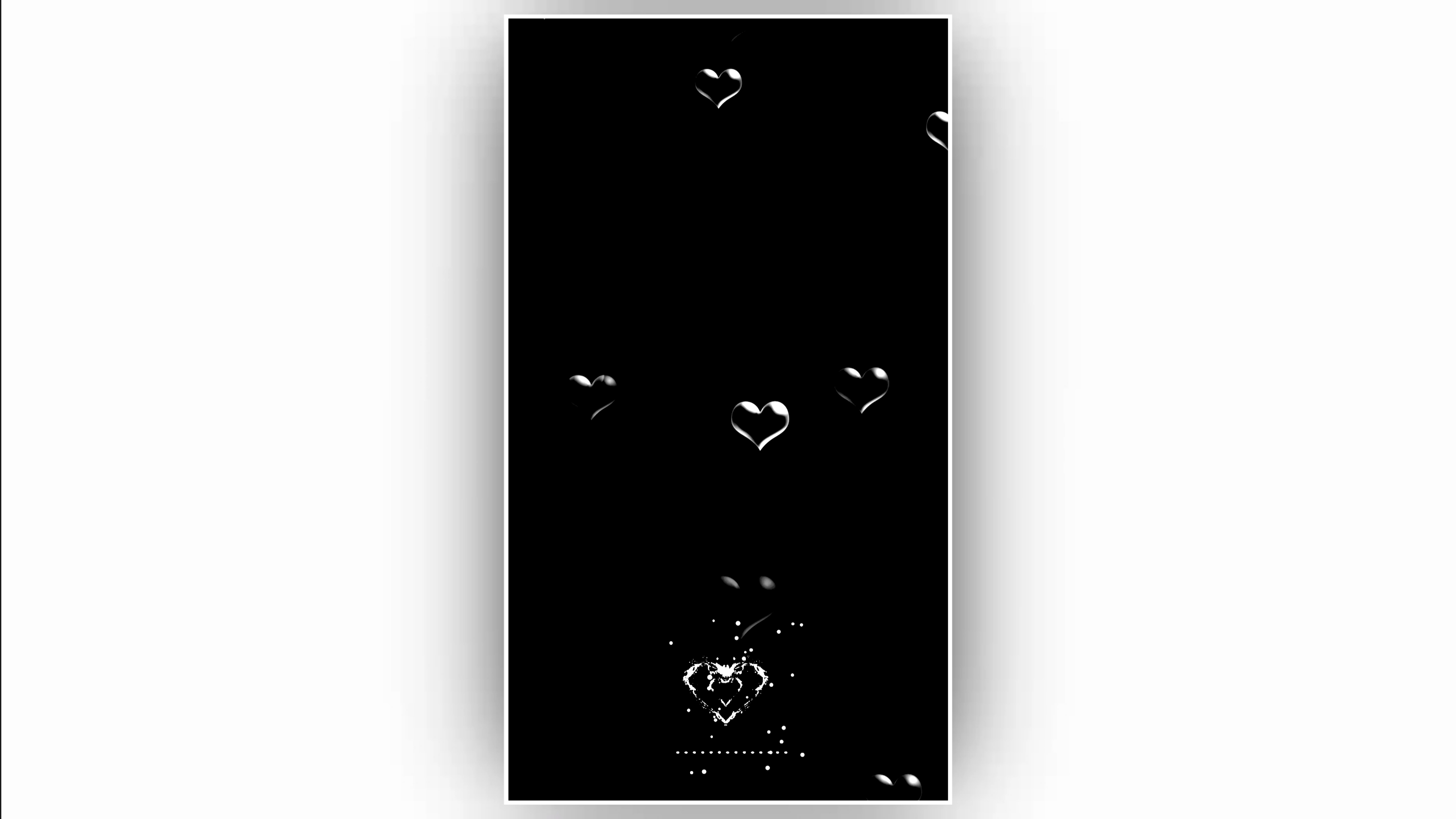 heart background black screen status Full Size Kinemaster